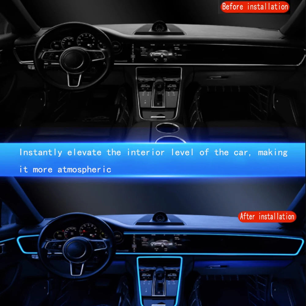5V USB LED Strip Car Interior Ambient Light Tube