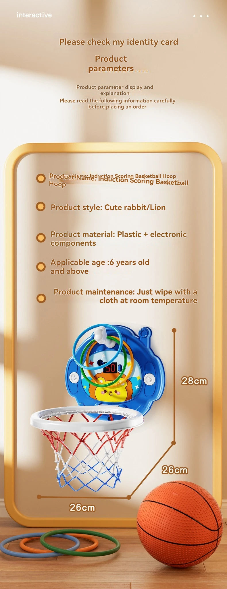 2025 New Children's Basketball Frame Indoor Shooting Hanging Baby Basketball Stand 1-5 Year Old Baby Home Ball Toy No Punching 