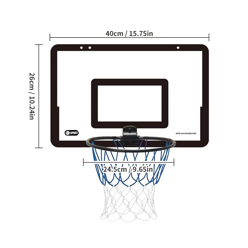 Panier de basket d’intérieur pour enfants, 40 x 26 cm