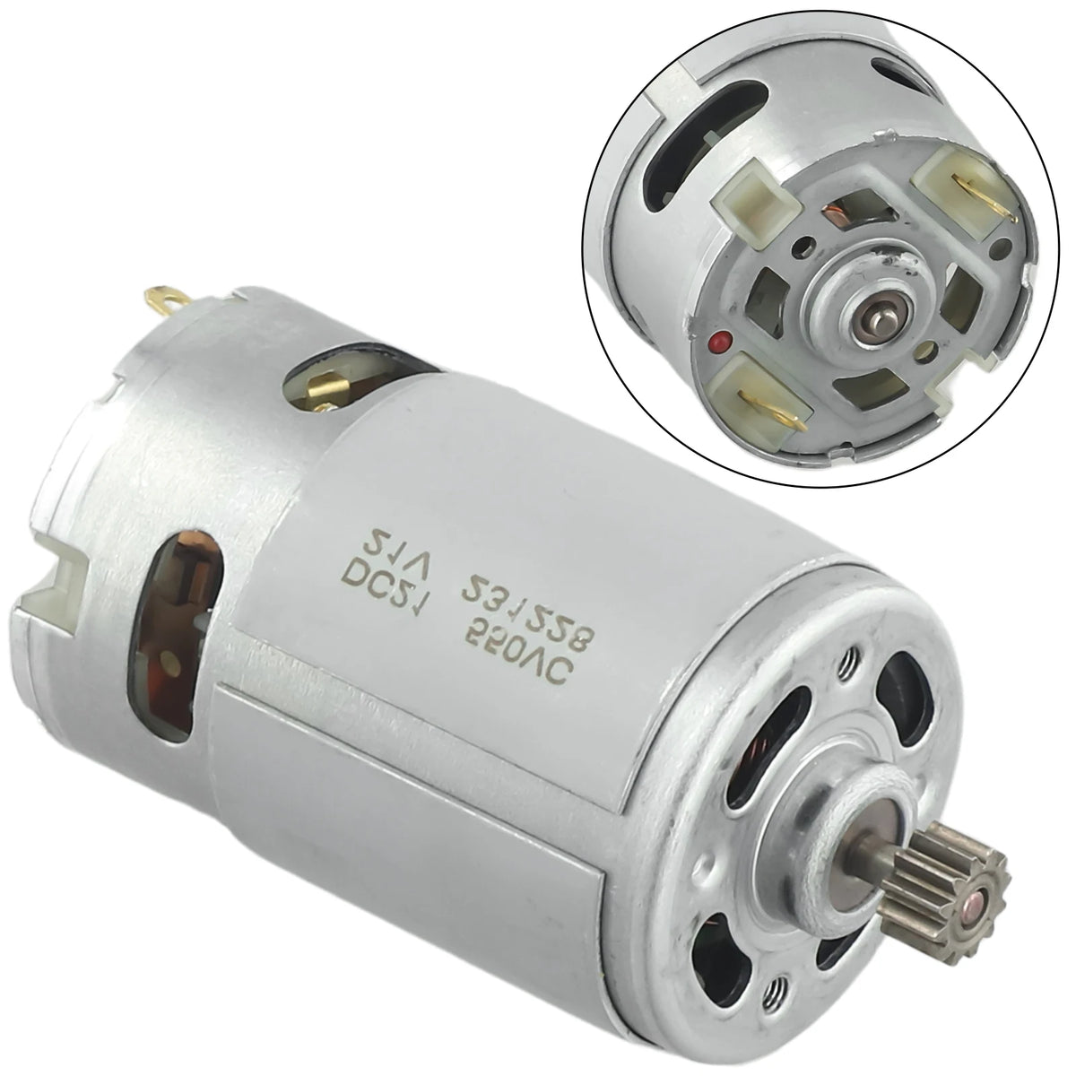 1 Piece RS550 21V DC Motor Two-Speed 12 Teeth DC Motor For High-speed High Torque DC Motor Electric Drill Machine