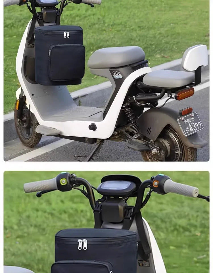 Bolsa de arrumação dianteira para motociclo com dois bolsos