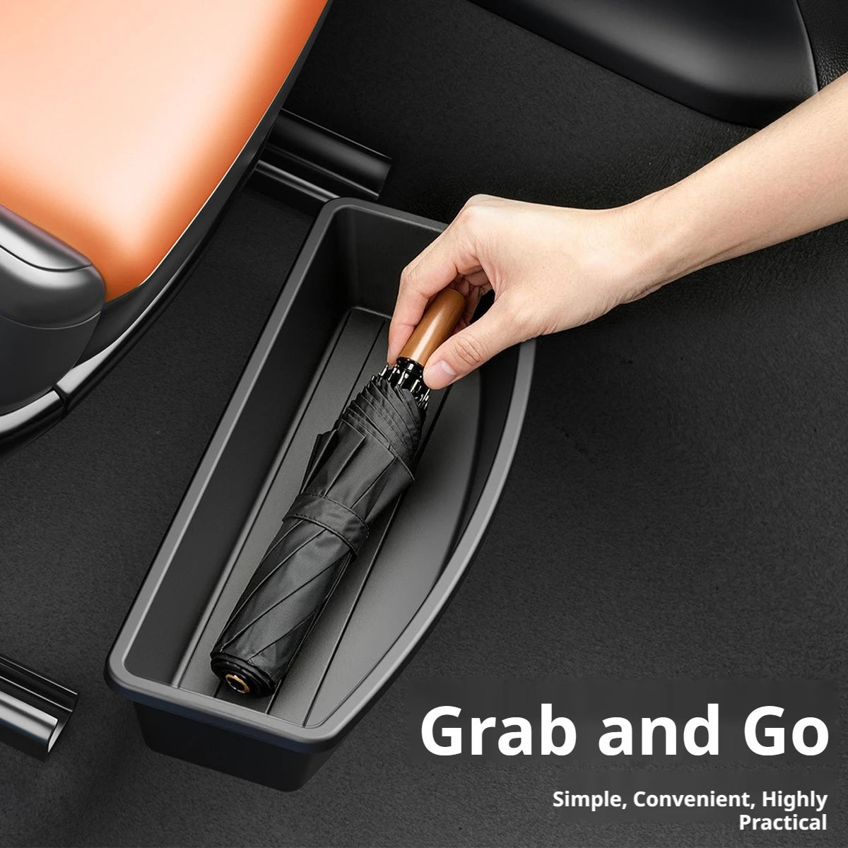 SEAMETAL Car Under Seat Storage Box Pull Out Organizer Drawer Case Hidden Tray for Car Interior Tidy Space Saving Universal