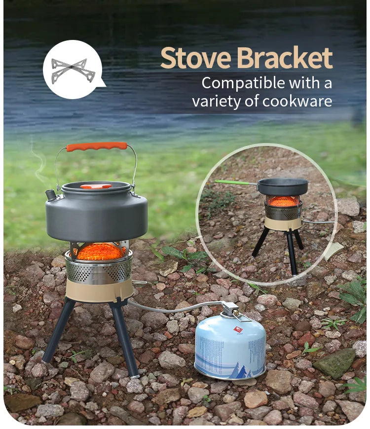 1900W Backpacking Gas Stove System for Fast Outdoor Cooking