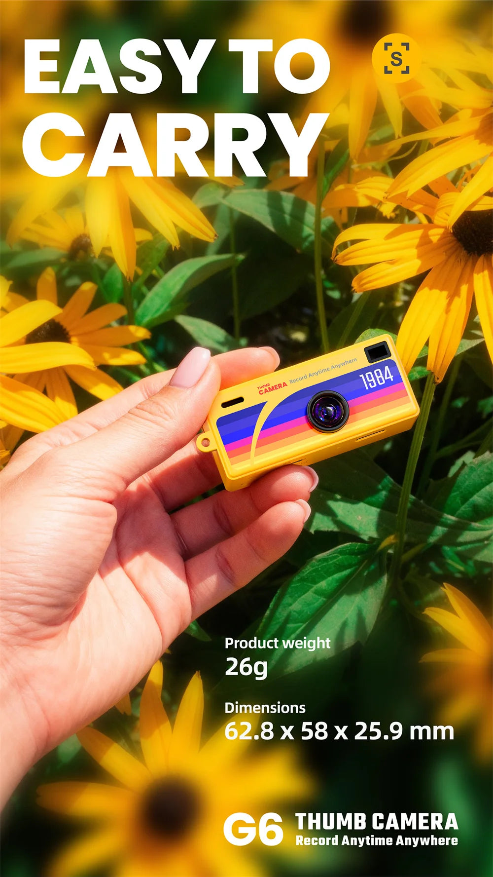 Retro Mini Keychain Camera 1080P with Screen