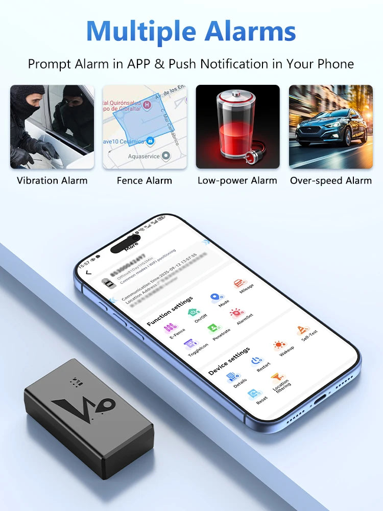 4G 20000/10000 mAh GPS Vehicle Tracker Vibration Geo-Fence Alarm Strong Magnet Long Standby Battery with Free APP