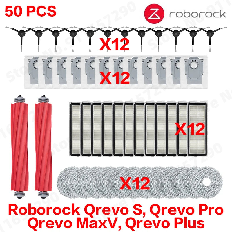 Náhradné diely pre robotický vysávač Roborock Qrevo, viacero súprav