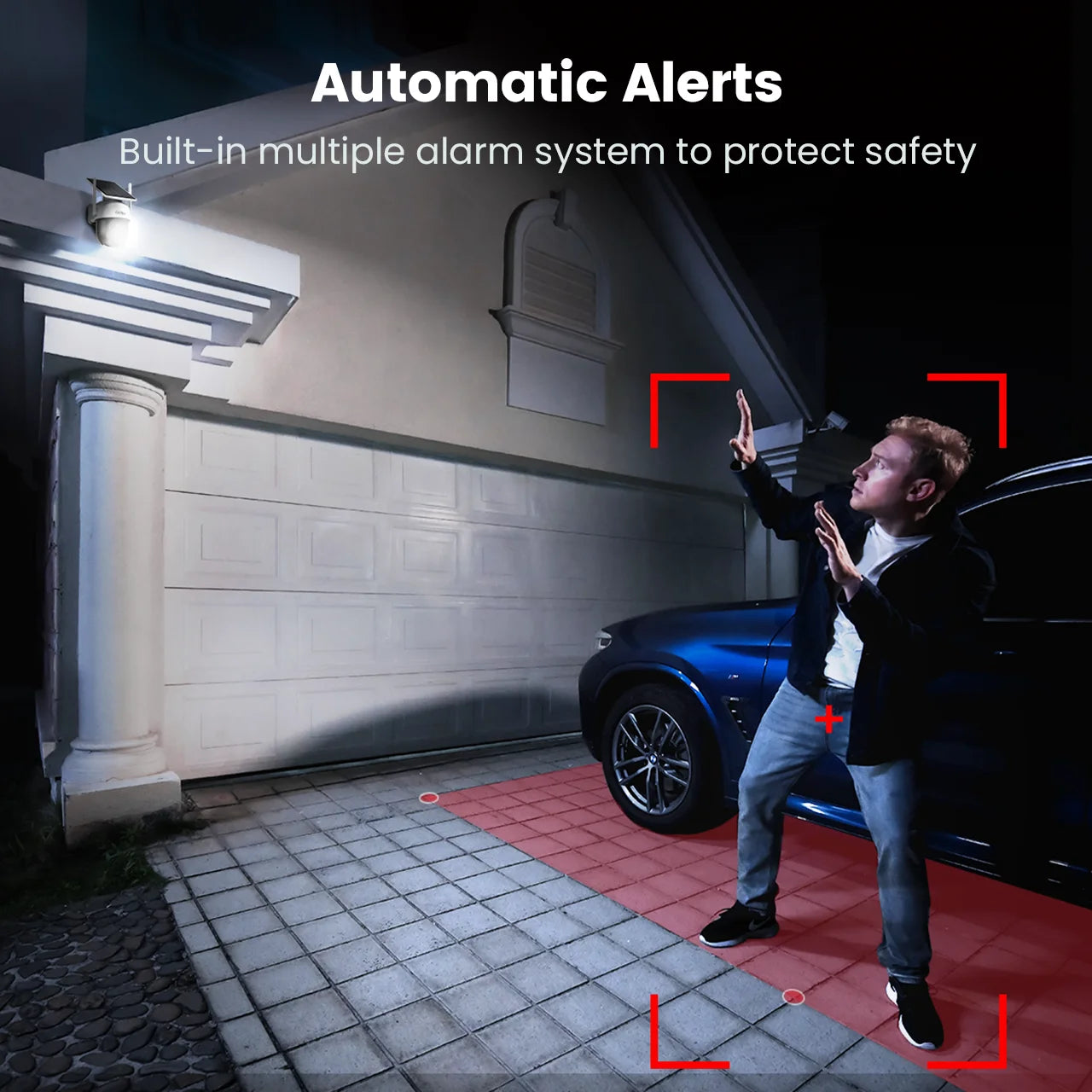 DEKCO 3MP Solar WiFi Outdoor Security Camera with PTZ