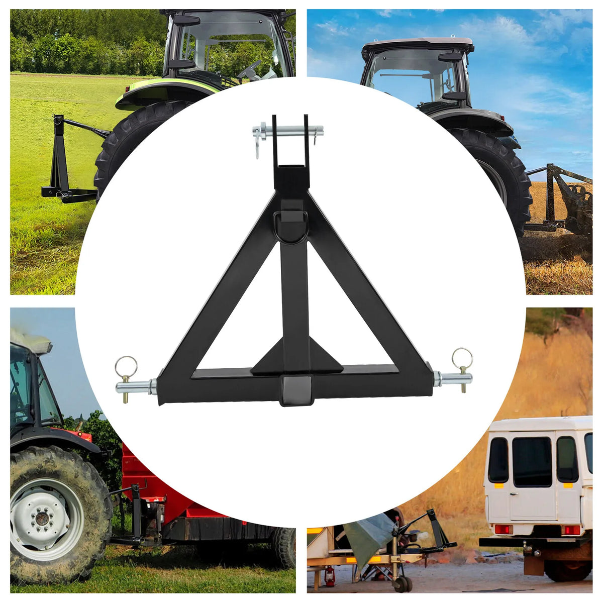 3 Pont Trailer Hajtómű, 2" Fogadó Adapter Traktorhoz, Nehéz Teherhordó Acél Háromszög Hajtócsapokkal, traktorra, utánfutókhoz illeszkedik
