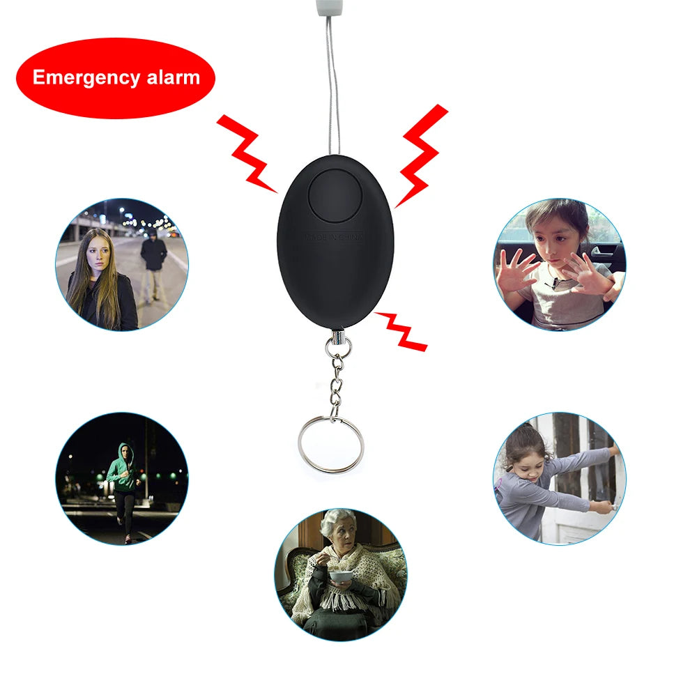 Cheap Self Defense Alarm 120dB Egg Shape Girl Women Security Protect Alert Personal Safety Scream Loud Keychain Emergency Alarm 