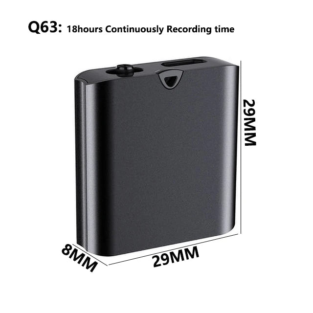 Mini enregistreur audio activé par la voix USB magnétique 18H d'enregistrement