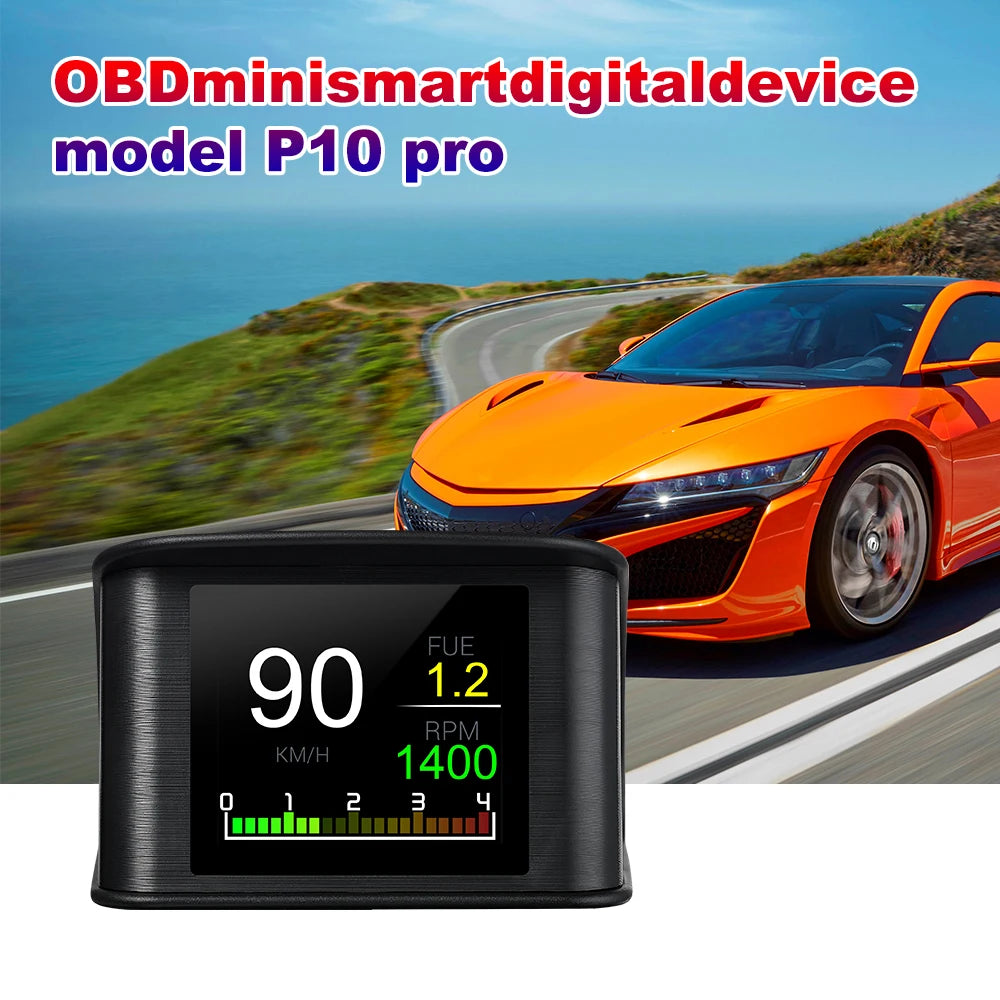 OBD2 Head Up Display Digital Speedometer with Overspeed Alarm