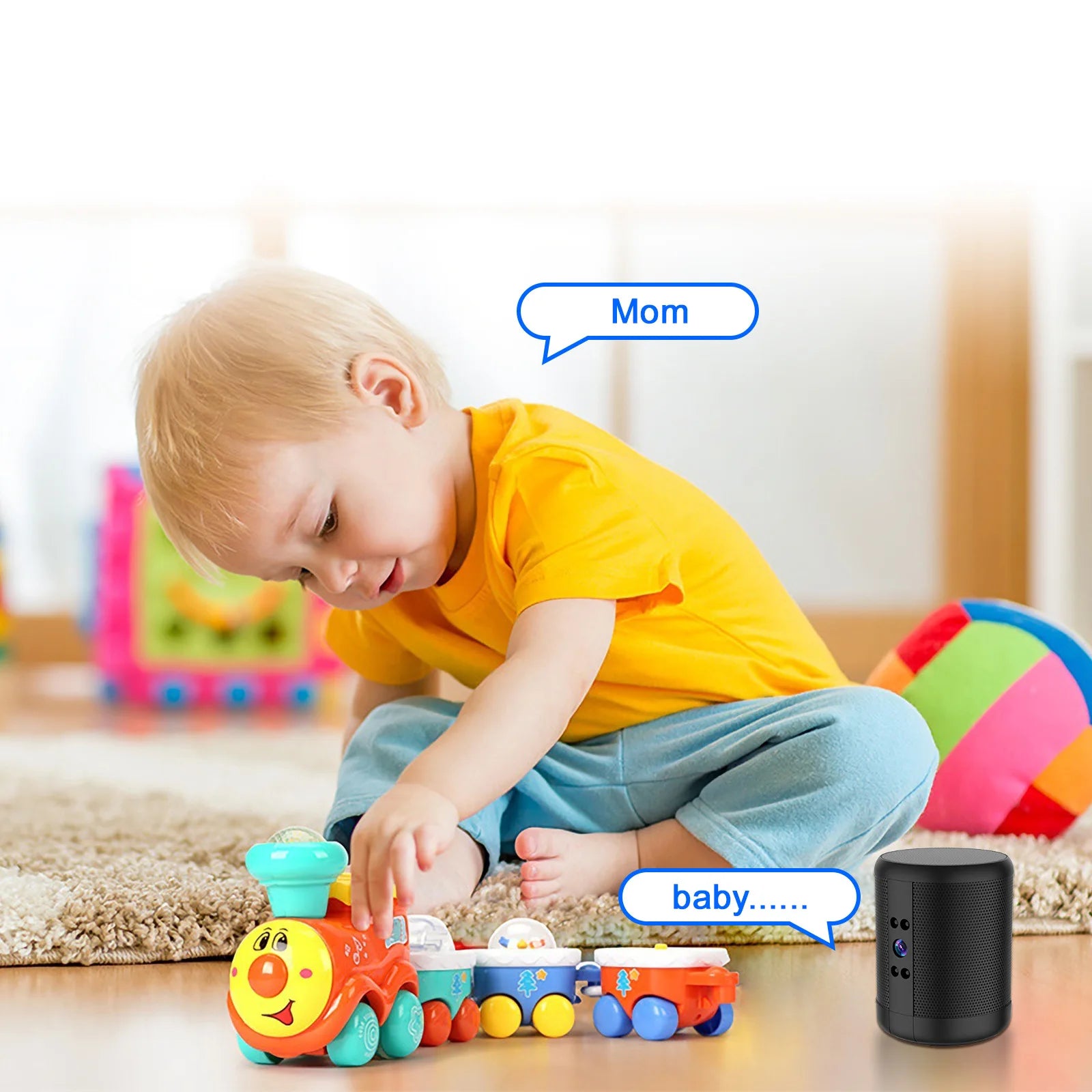 1080P HD Mini WiFi Camera Bluetooth Speaker with Night Vision