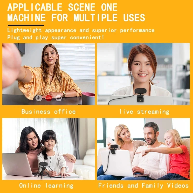 USB Webcam with Microphone, 1080p or 4K Option