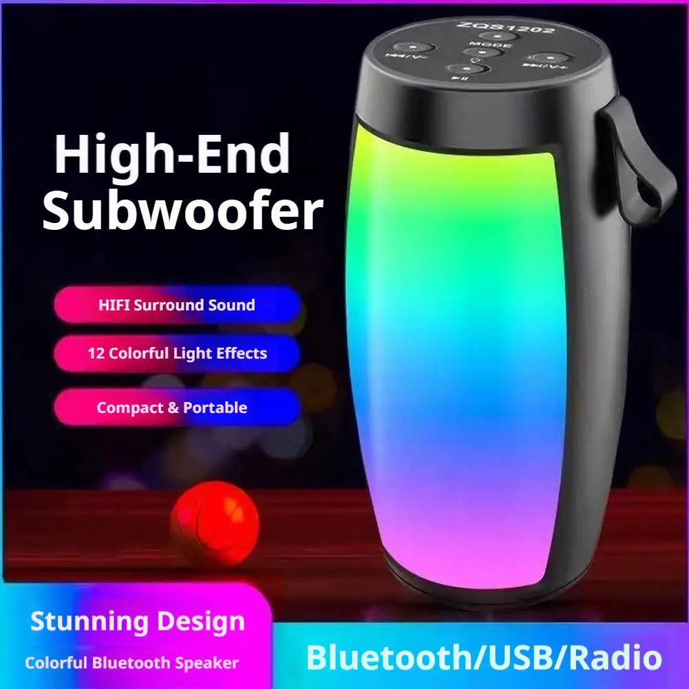 Portable Wireless Speaker with Colour Light