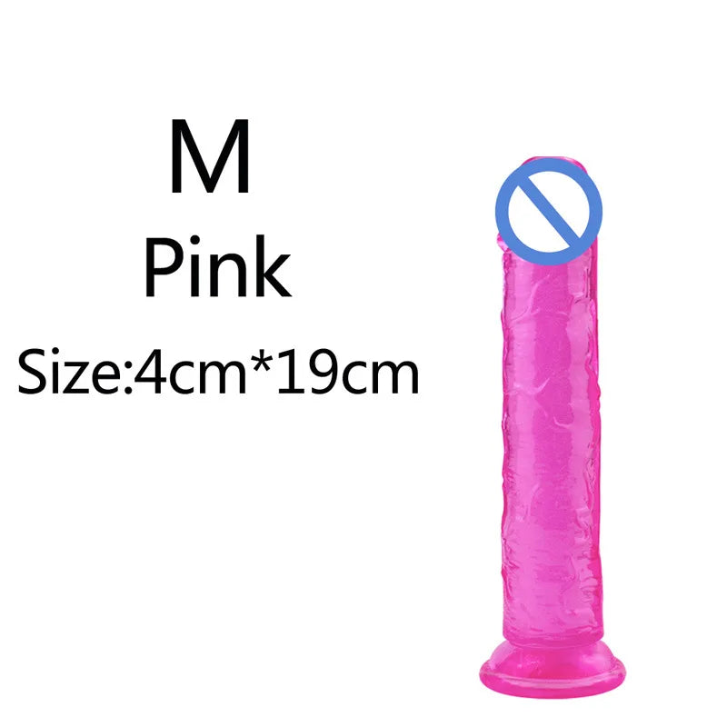 Non-Electric TPE Adult Toy with Suction Base – Size Options