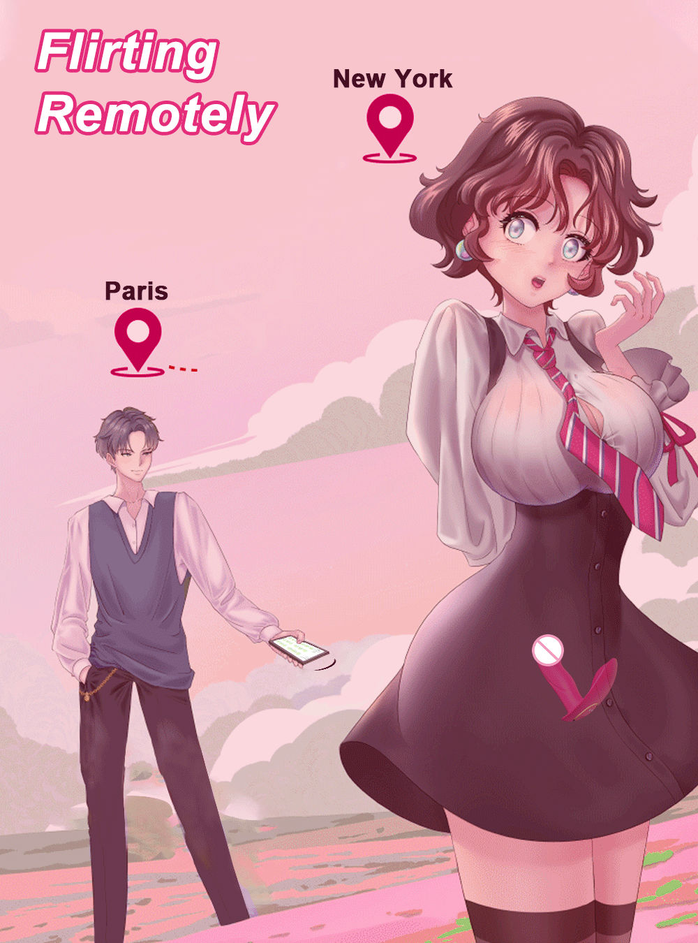 Kadınlar için Uygulama Kontrollü Giyilebilir Dildo Vibratör