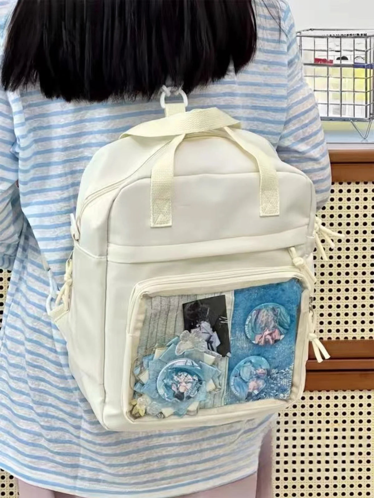 Japansk itaväska i tre modeller, skolryggsäck för kvinnor och tonårsflickor, transparent axelväska, nya Lolita-crossbodyväskor och tygväskor