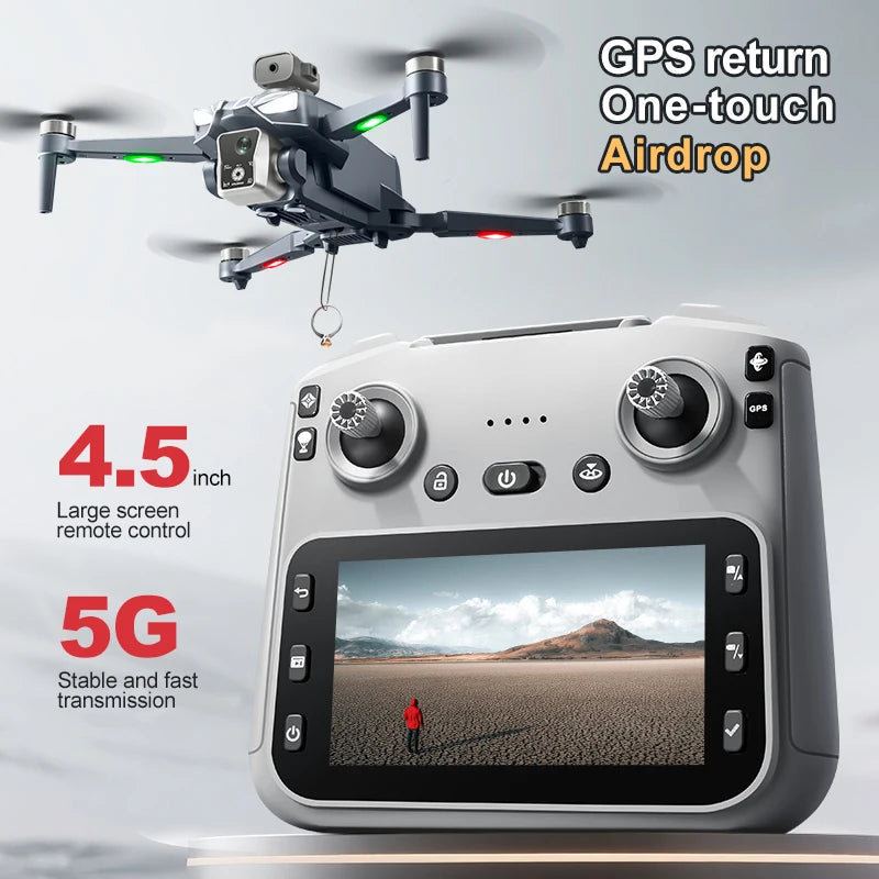 K18 MAX Folding Camera Drone with Screen Controller