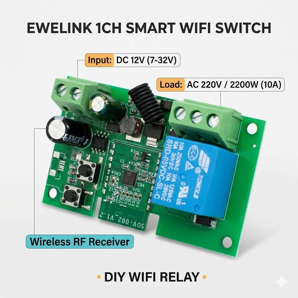 eWeLink Single-Channel Dry-Contact WiFi Relay