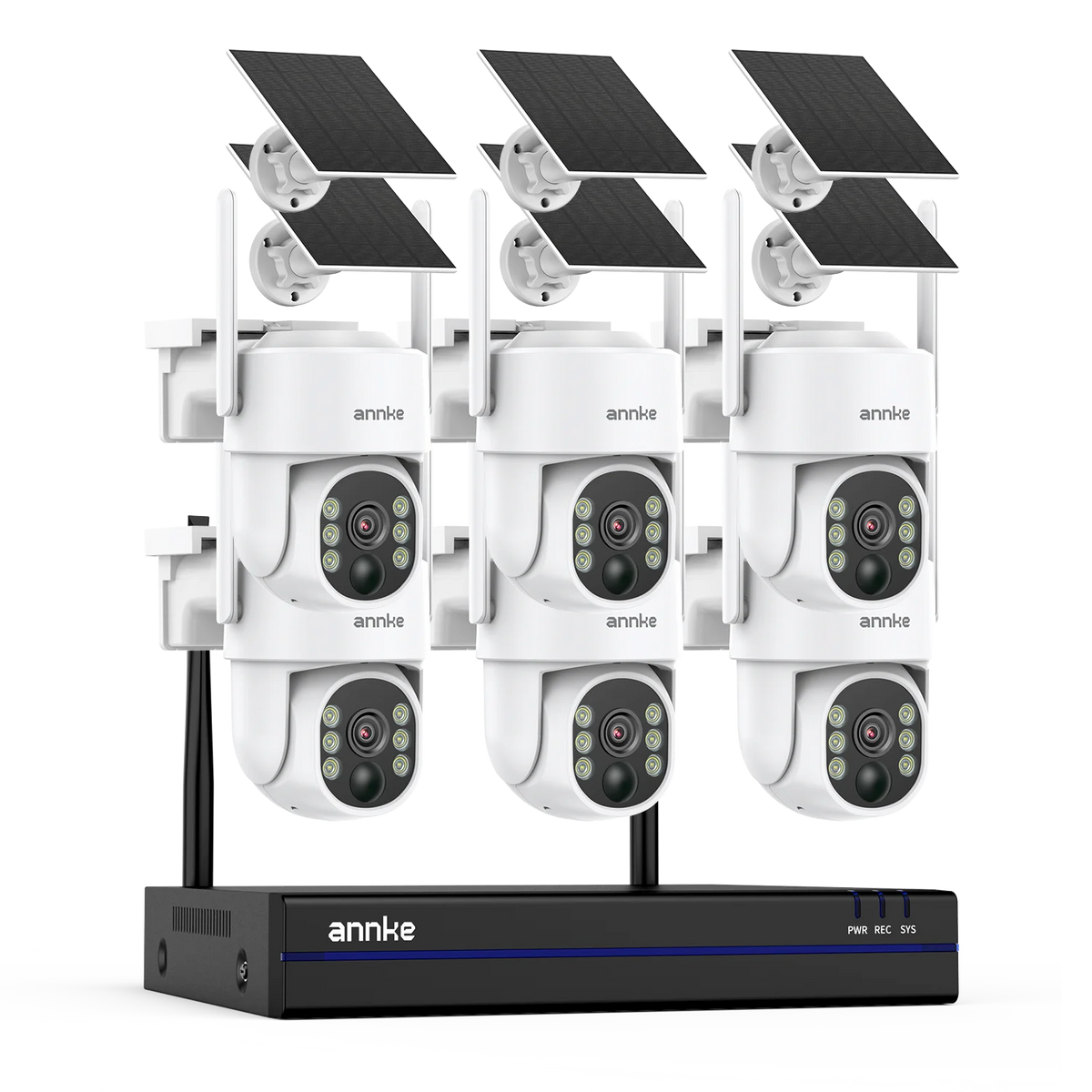 4MP Wireless PT Solar Security Camera System with NVR
