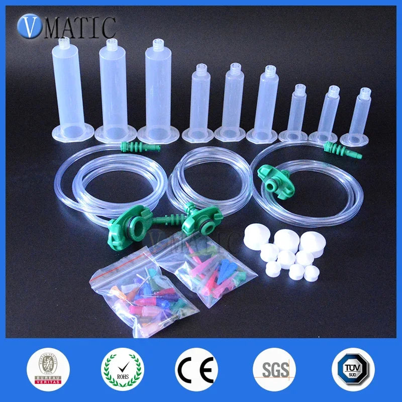 Pneumatic Dispensing Syringe and Adapter Kit