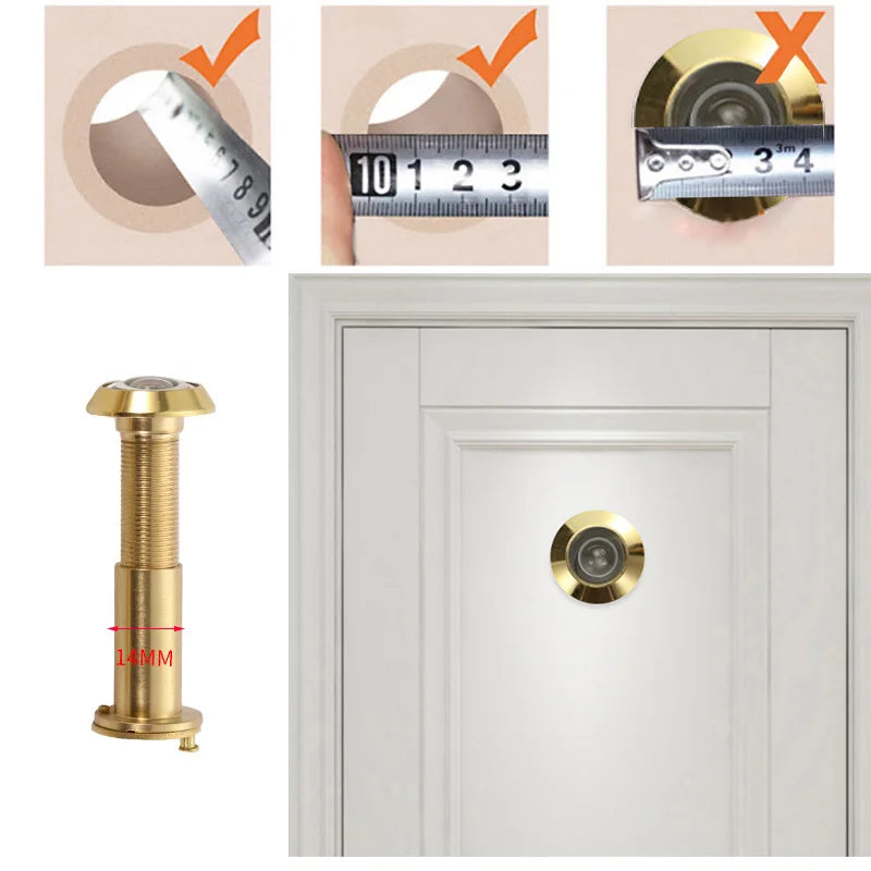 Brass Door Viewer with Privacy Cover
