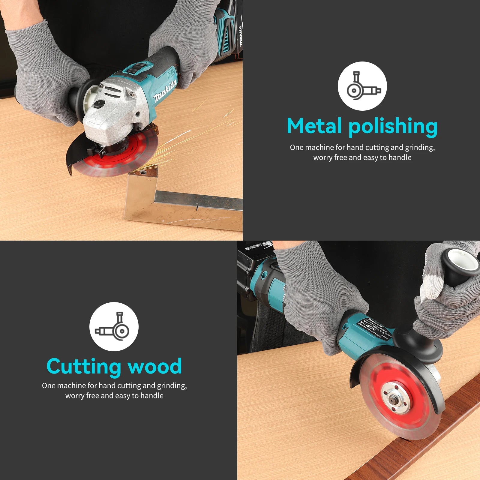 Makita DGA404 18V Brushless Variable Speed 125mm Angle Grinder