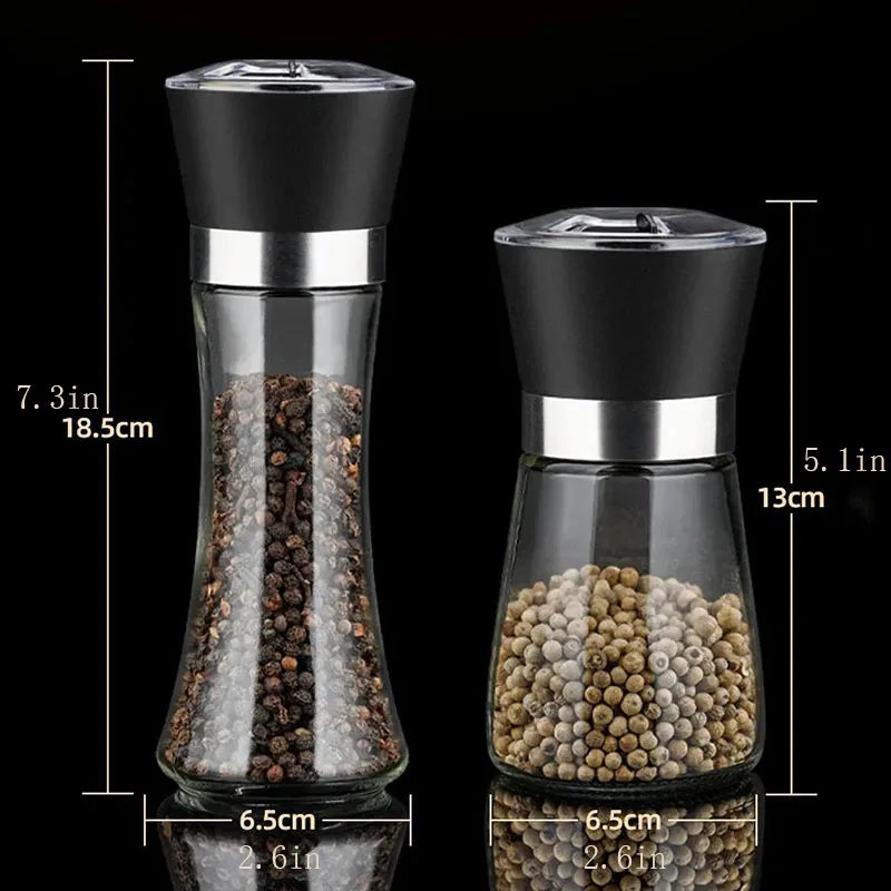 Glass Pepper Mill with Adjustable Grind