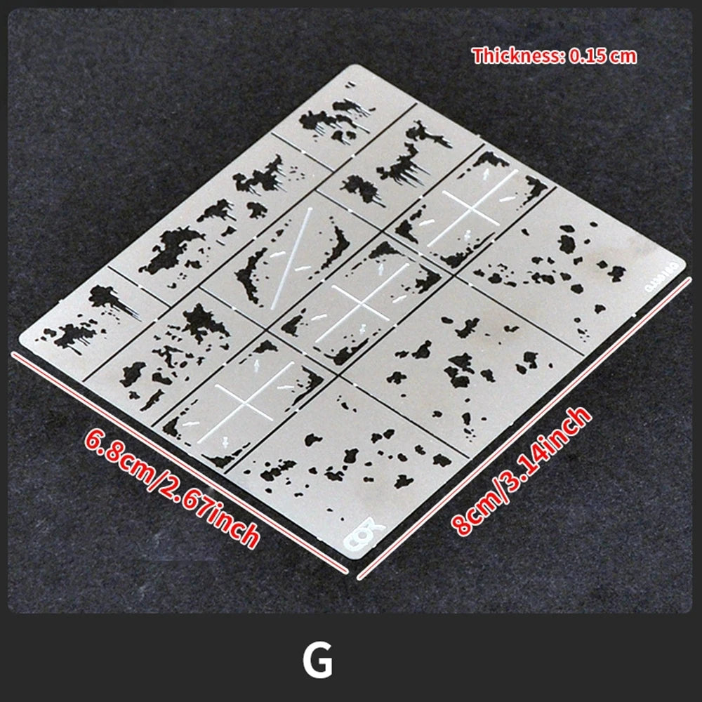 Reusable Airbrush Weathering Stencil for Models