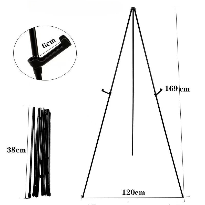 Fekete könnyű hordozható kijelző állvány