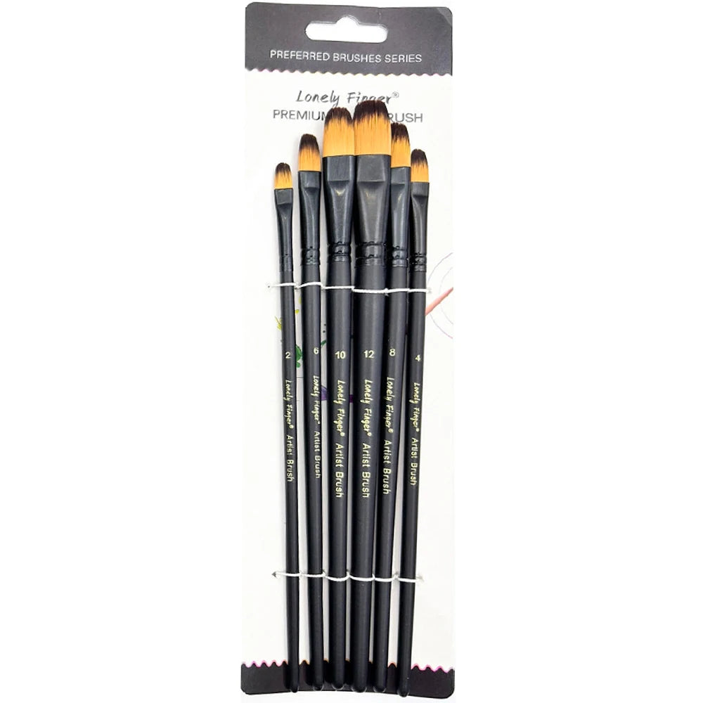 6-Piece Artist Paint Brushes Set