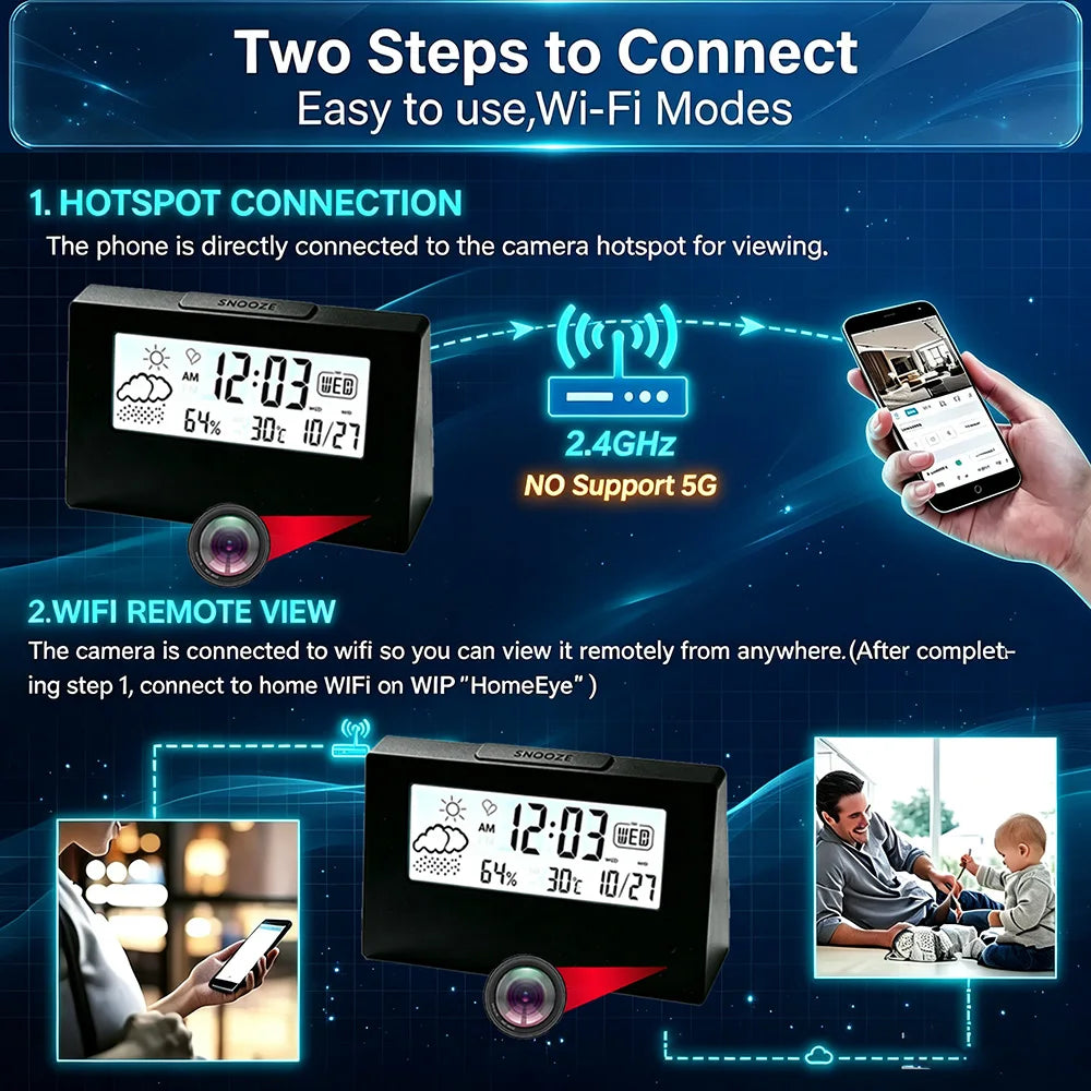 4K HD Mini WiFi időjárás- camera rögzítés, javított tisztaság, mozgásérzékelés, távoli megtekintés, Home HD 4K Mini Kamera