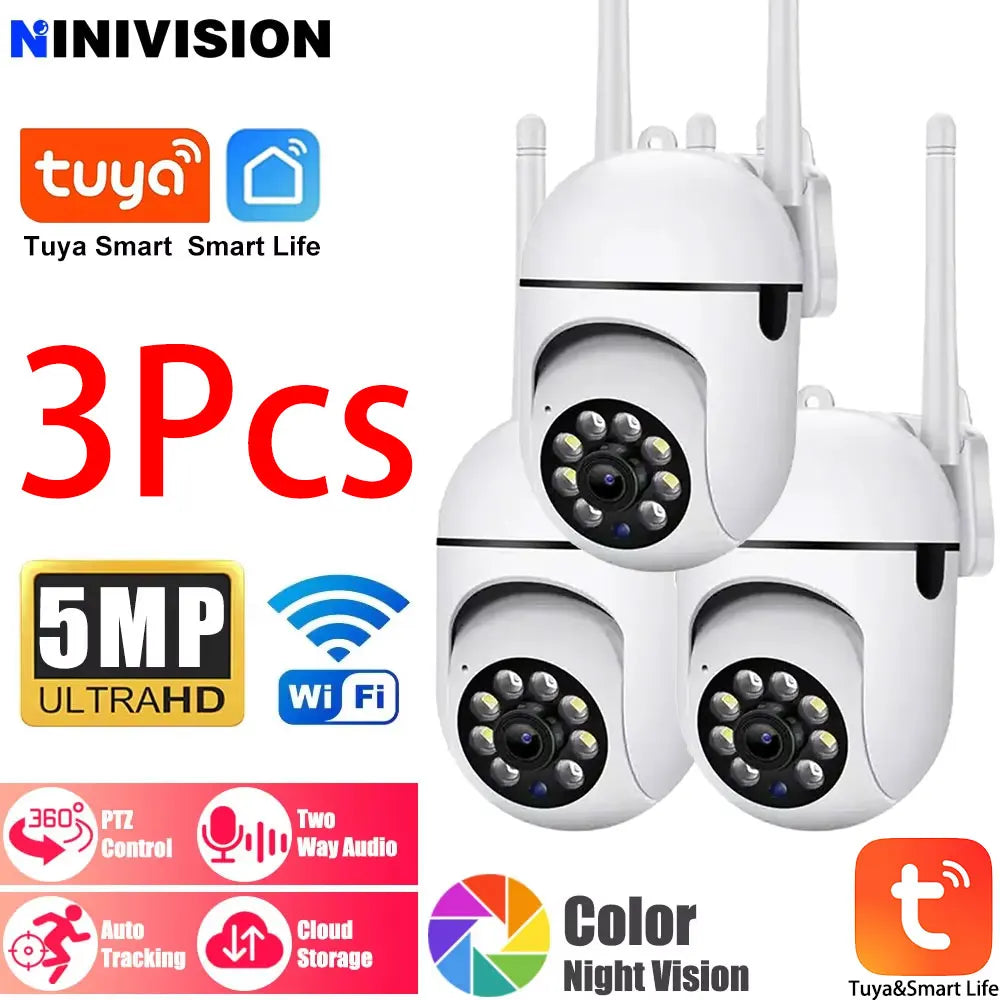 5MP WiFi Indoor 360° PTZ Camera with Night Vision and Two-Way Audio