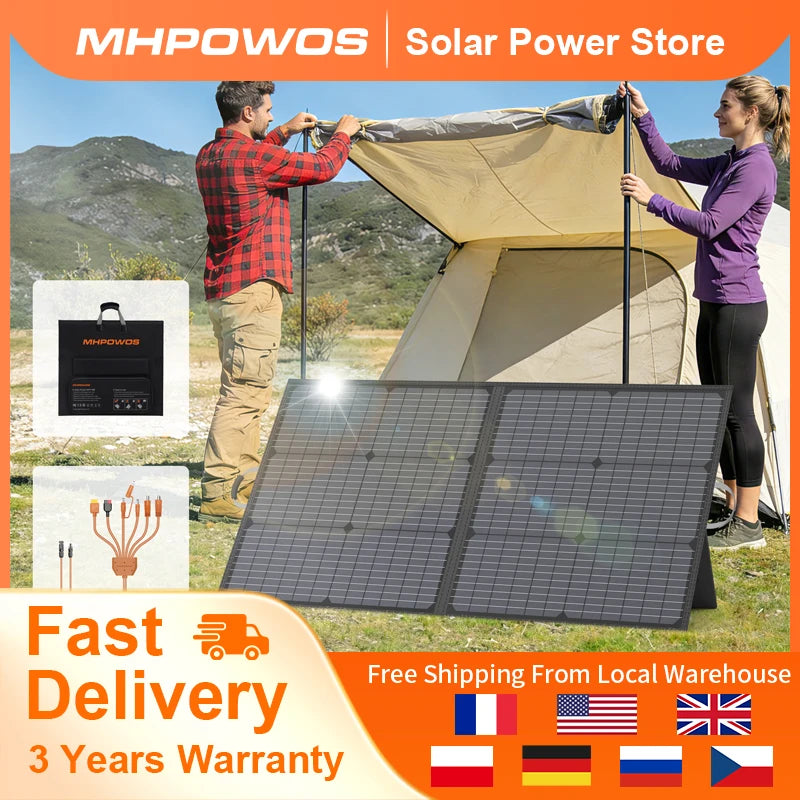 110W Portable Foldable Solar Panel 20V Waterproof