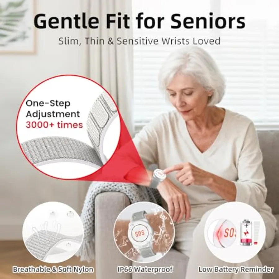 Wi-Fi Caregiver Pager Button with Two-Way Audio for Elderly
