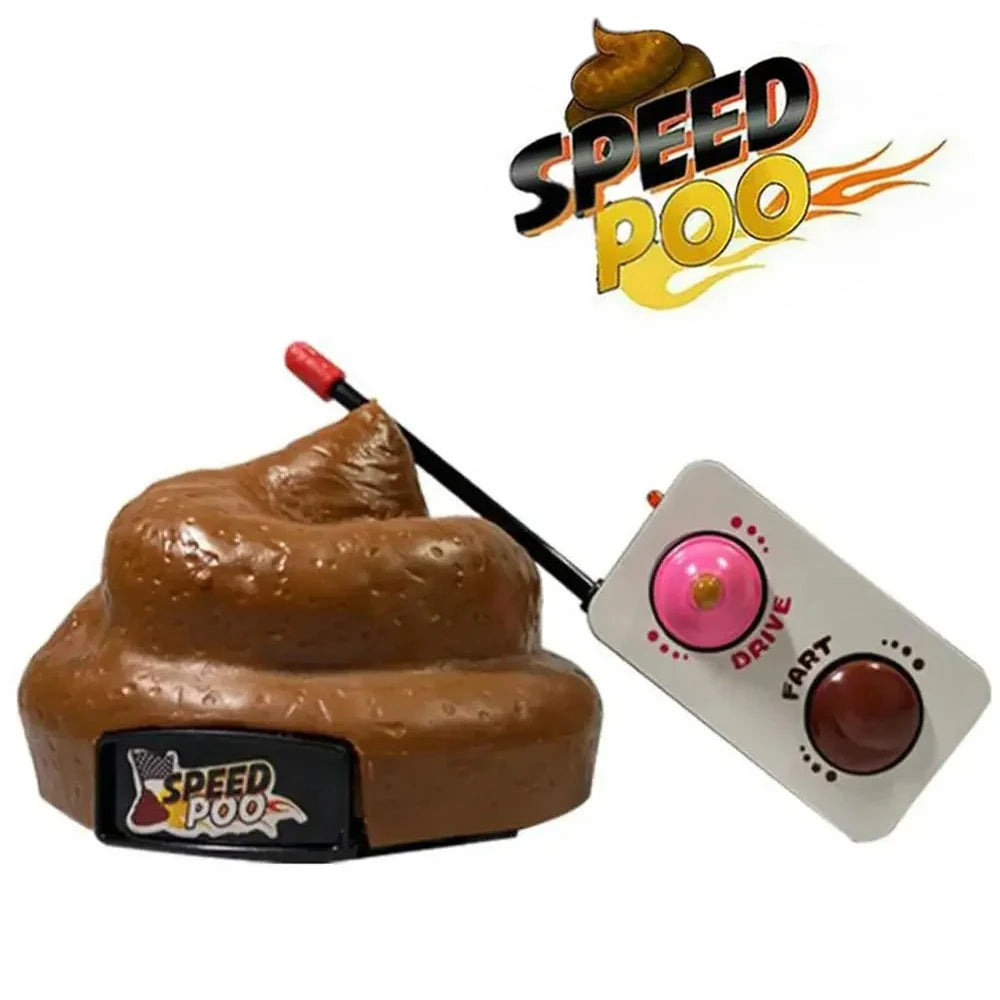 Speedy Remote Control Poop Car Hilarious Joke Prank Toy for Kids Family Fun Great for Gags Parties and Birthday Celebrations 
