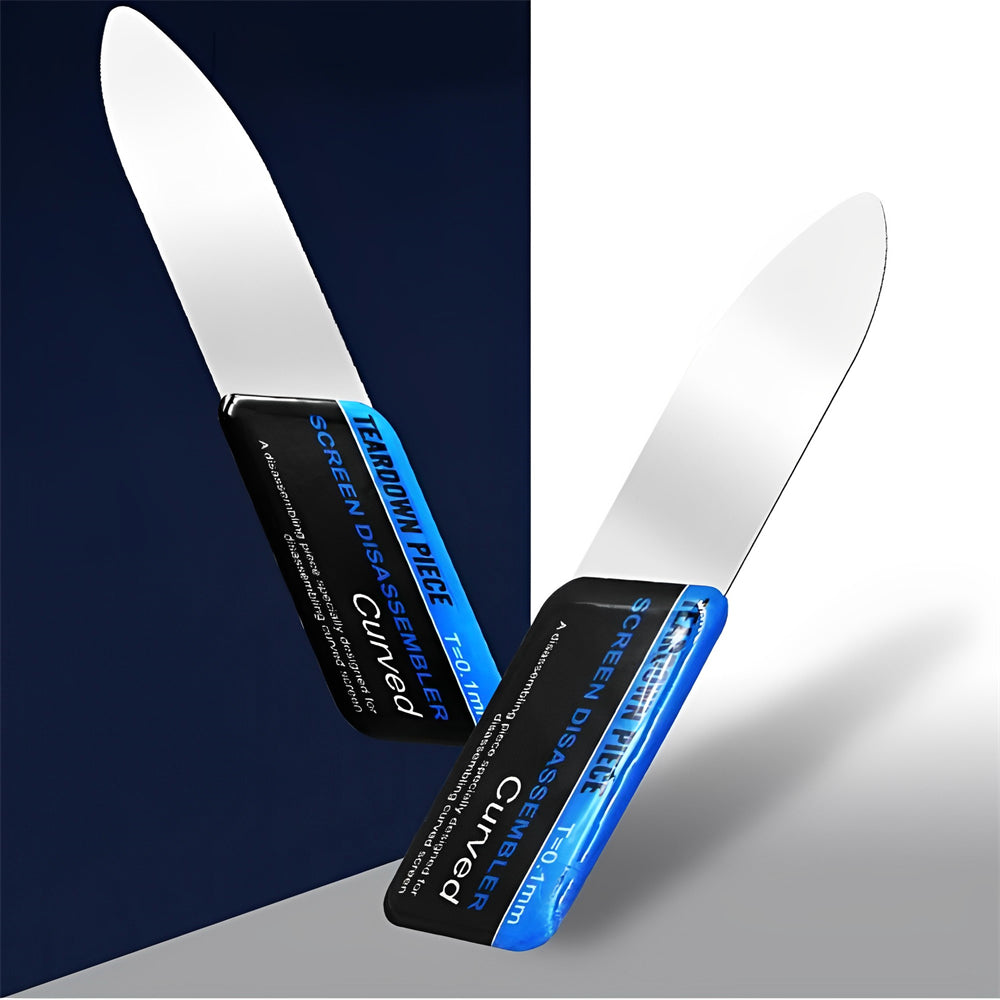 1-5Pcs Mobile Phone Curved LCD Screen Spudger Opening Pry Card Tools Ultra Thin Flexible Mobile Phone Disassemble Steel Metal 