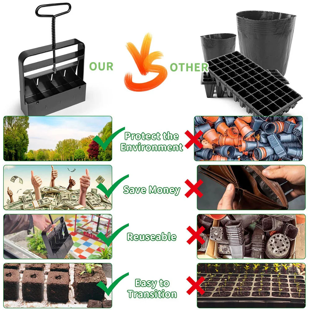 Manual Four-Block Soil Press