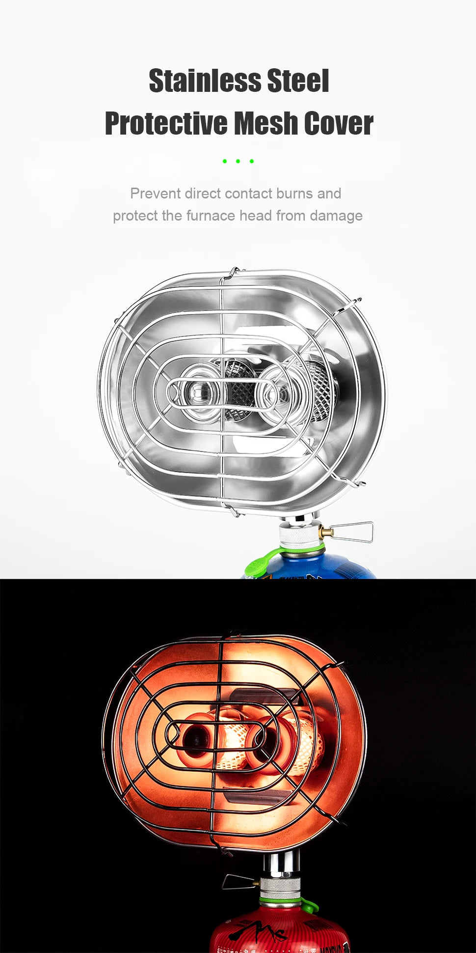 Portable Double Head Infrared Gas Heater for Camping