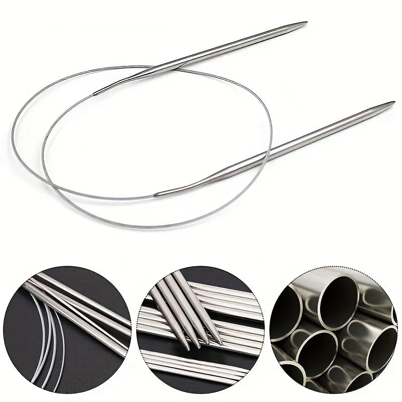 80 cm Circular Knitting Needle Set, 11 Pieces