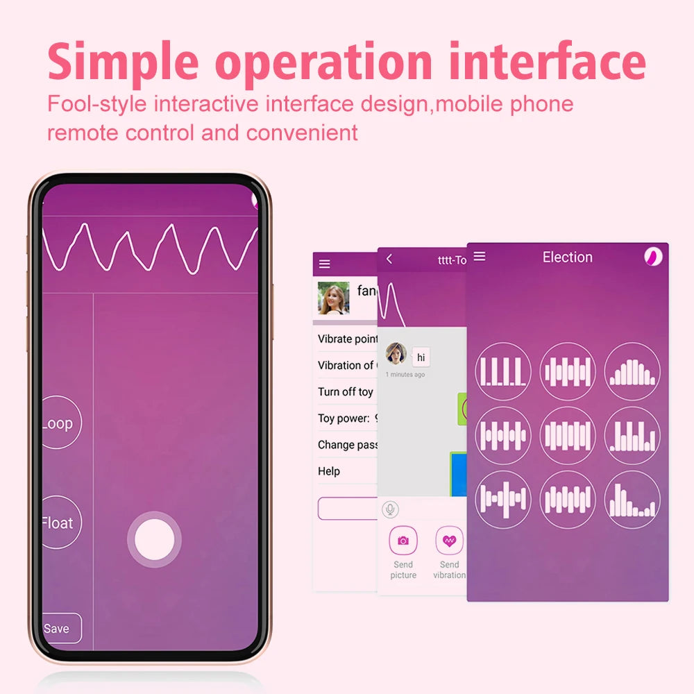 Gizli Zevk İçin Kablosuz Bluetooth Uygulamalı Vibratör