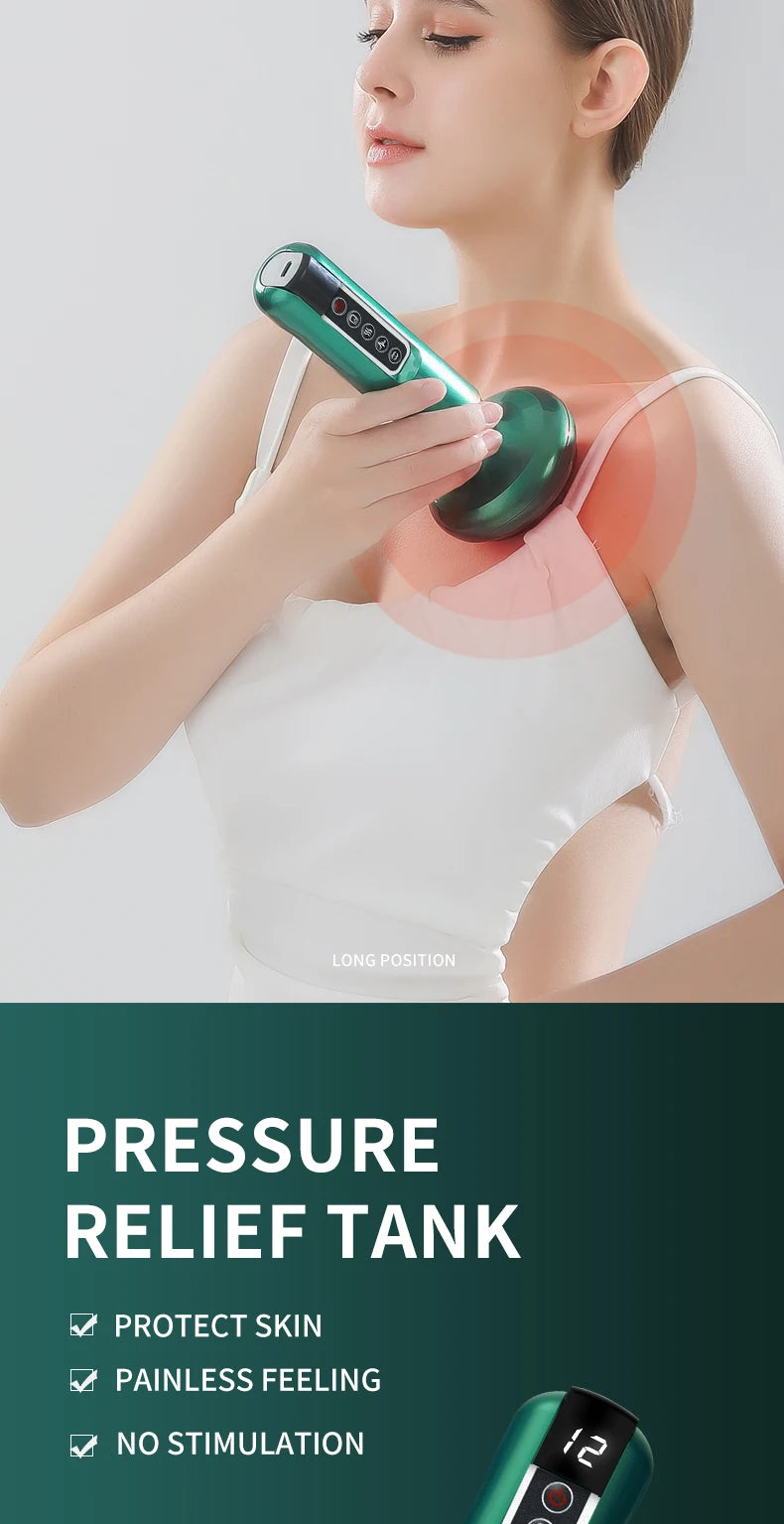 Tricolor Electric Massager GuaSha Vacuum Slimming Device