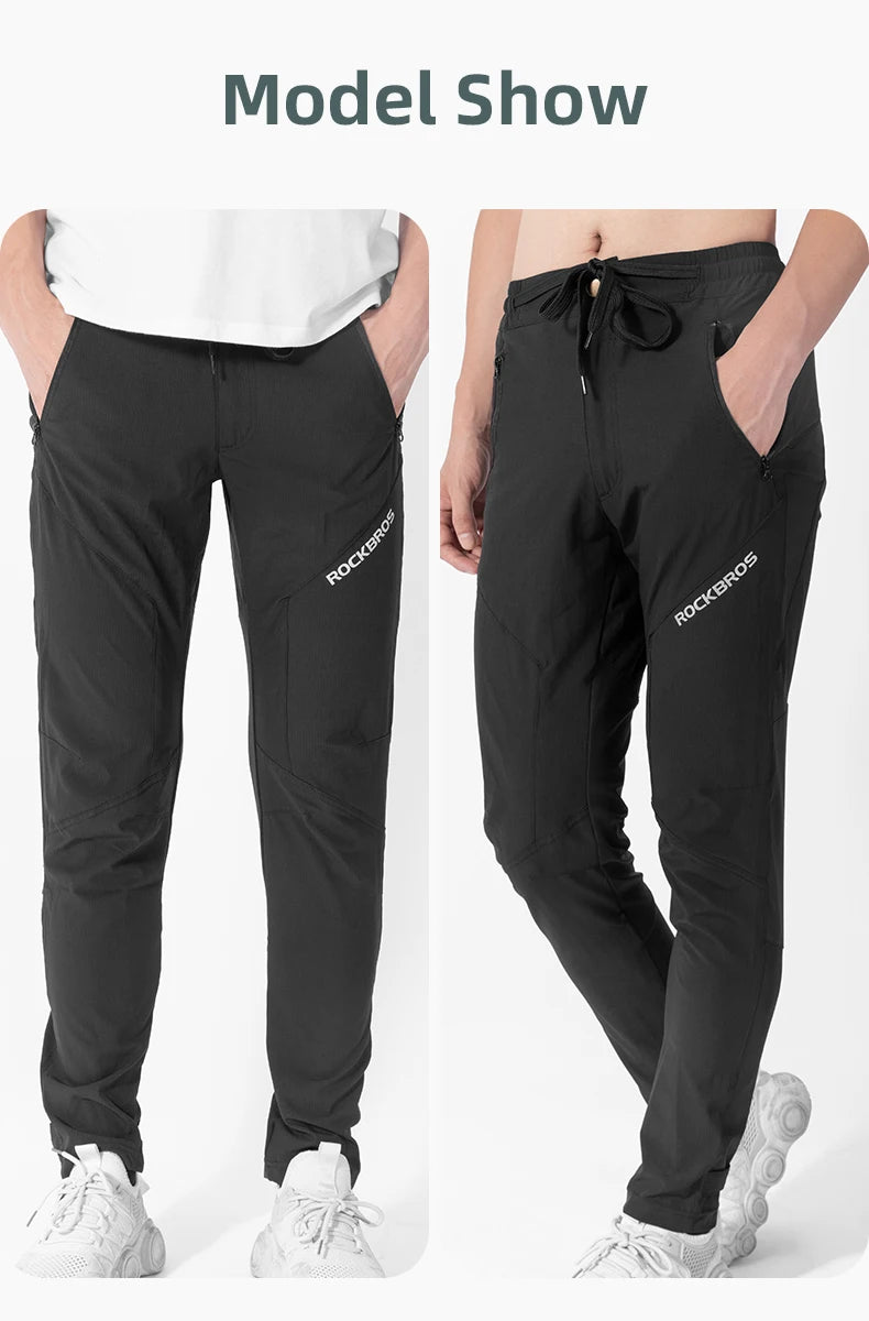 Men’s Cycling Pants with Elastic Waist and Stretch Fit
