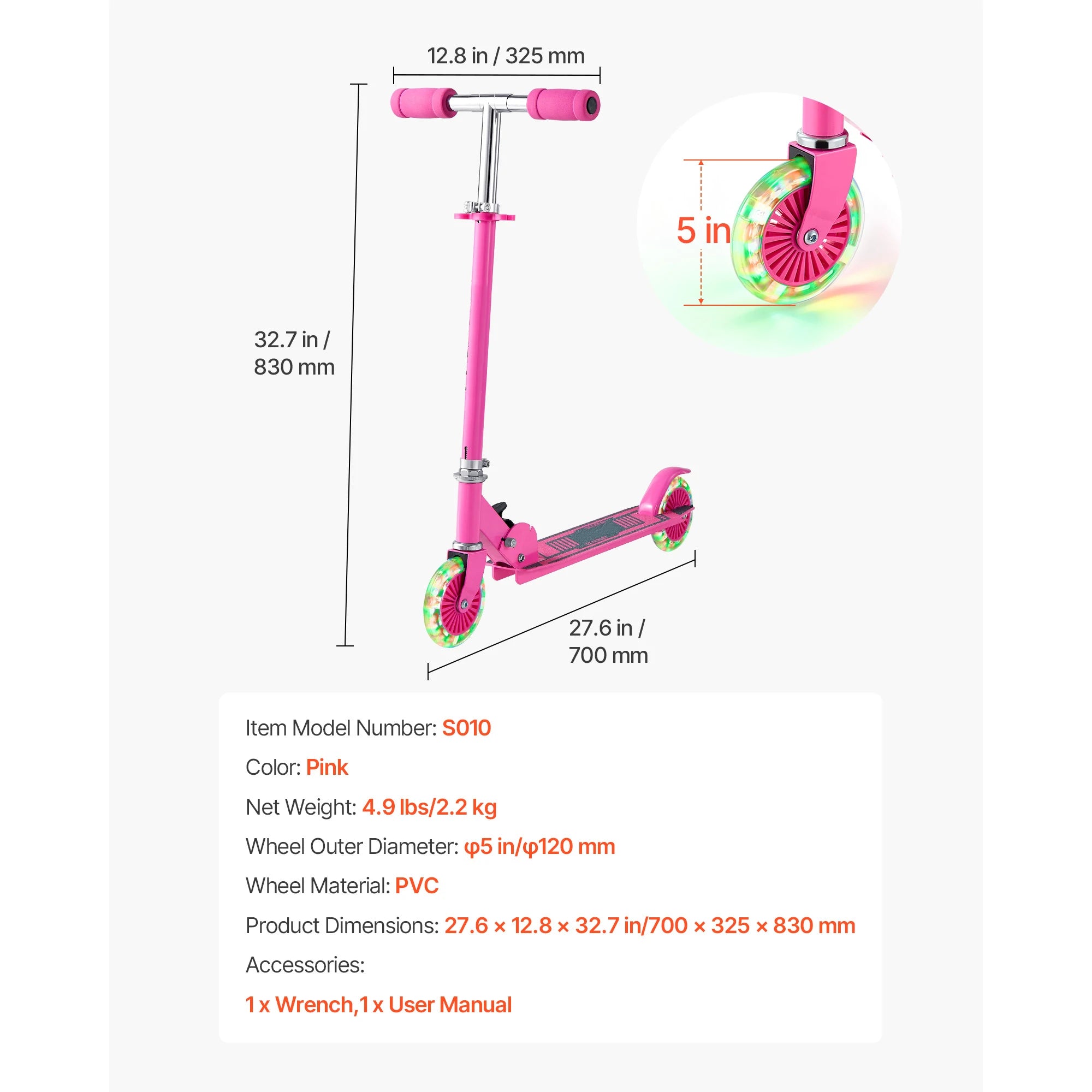 SucceBuy Kick Scooter gyerekeknek 3歲+, 2 keréken, összecsukható, kúszó járgány lányoknak és fiúknak, állítható magasságú kormány 110 lb-ig (kb. 50 kg)ig