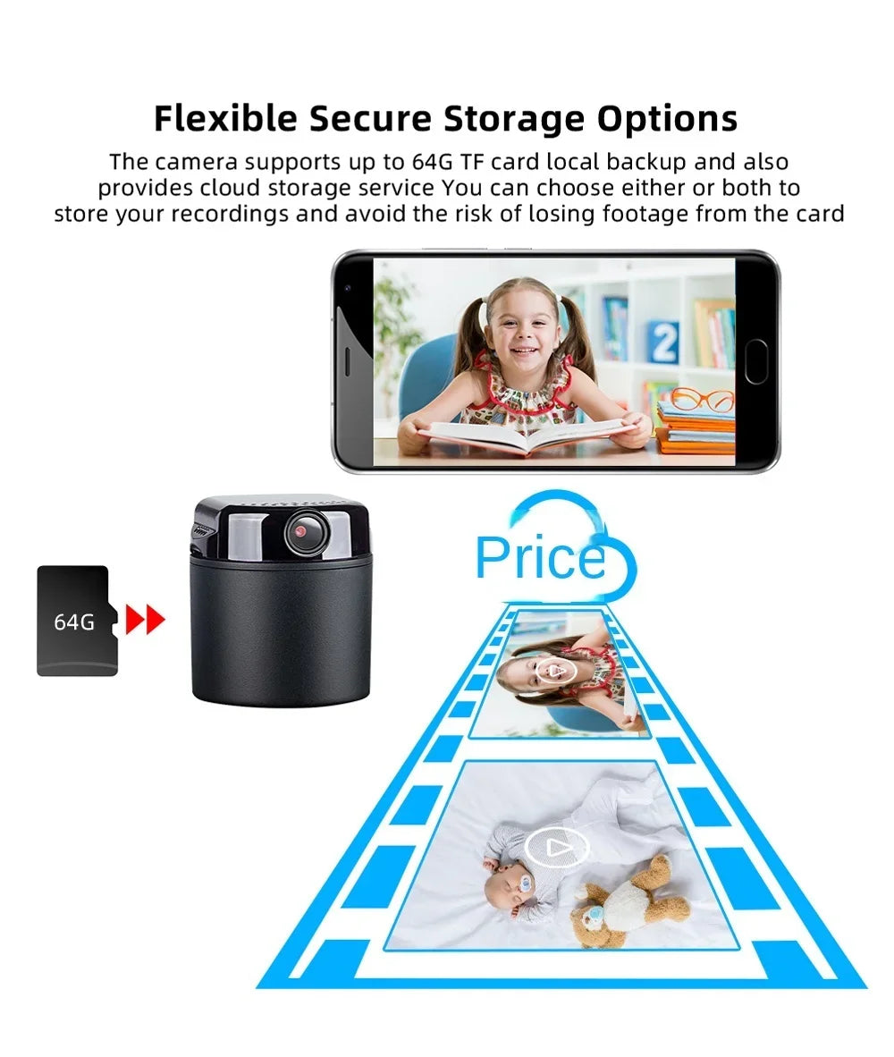 1080P Mini HD Camera Wireless WiFi Security Cam with Night Vision