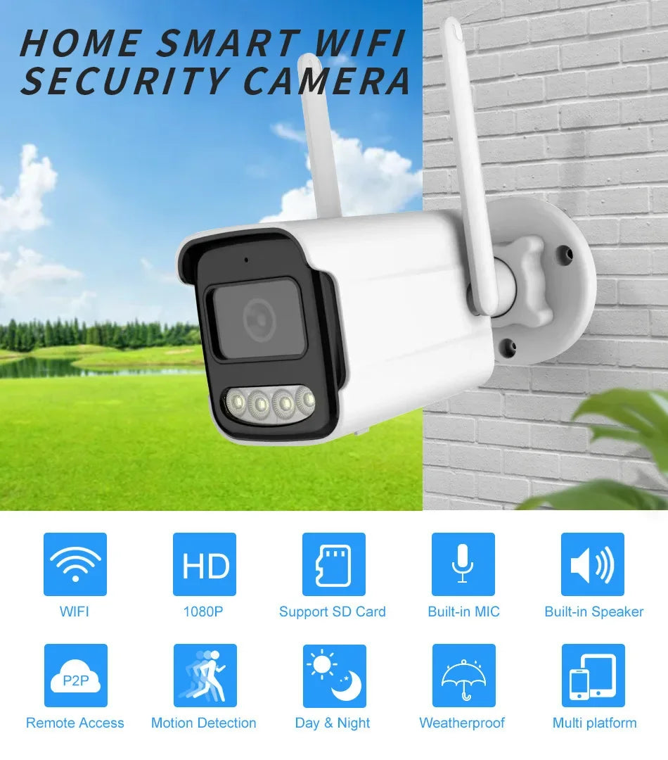 5MP venkovní bezpečnostní kamera WiFi s AI detekcí lidí a nočním viděním