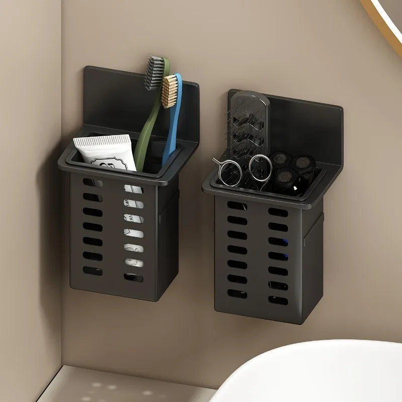 Wall-Mounted Draining Storage Holder for Toiletries