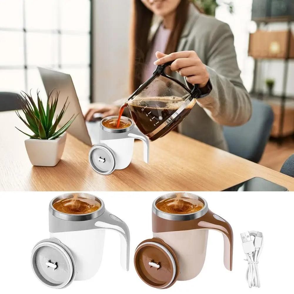 Magnetic Coffee Stirrer Mug Rechargeable Automatic Quiet Fast Stirring Cup With Lid