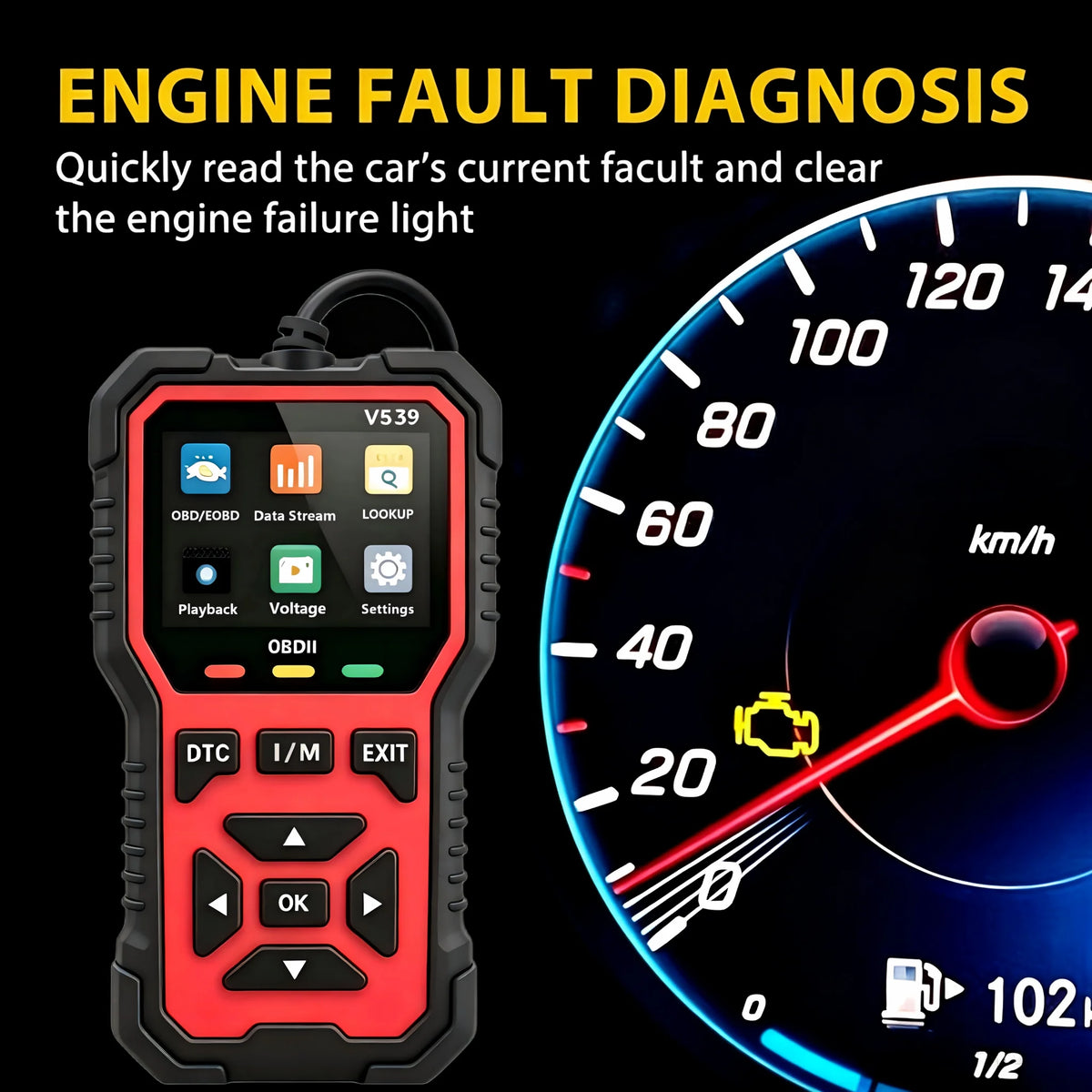 V539 Wired OBD-II Diagnostic Scanner