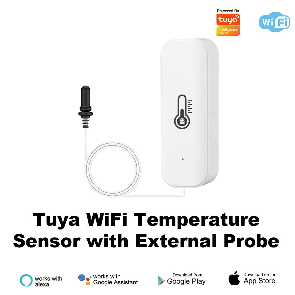 Tuya WiFi Temperature and Humidity Sensor with Probe